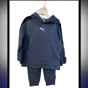 Puma Kids Navy Blue Hoodie & Joggers Set